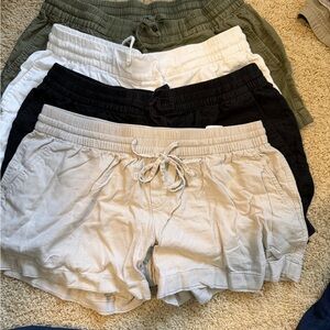 Old Navy Women's linen Shorts - Black, White, Olive, Beige